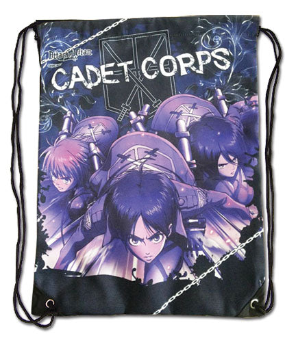 ATTACK ON TITAN - GROUP NAVY BLUE DRAWSTRING BAG