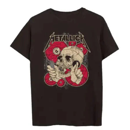 Metallica Eyeball Skull Dark Brown Tee