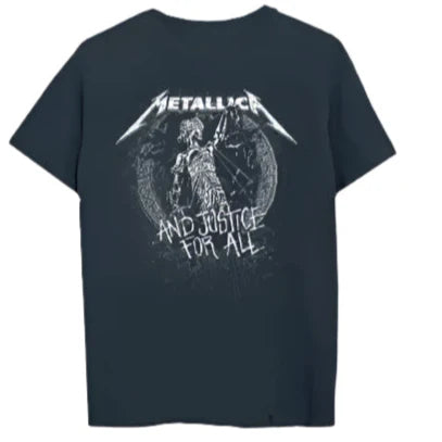Metallica "Justice For All" Classic Logo Charcoal Tee