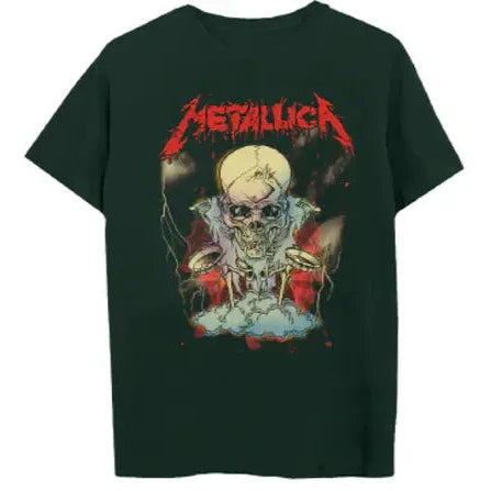 Metallica Skull Red Logo Hunter Tee