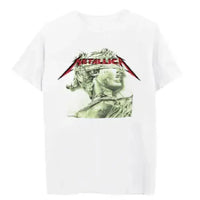 Thumbnail for Metallica Statue Red Logo White Tee