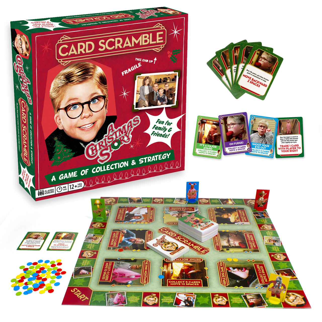 A Christmas Story Card Scramble Board Game – 3 PC PPK