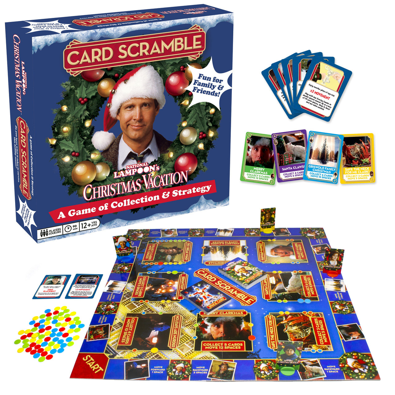 Christmas Vacation Card Scramble Board Game – 3 PC PPK