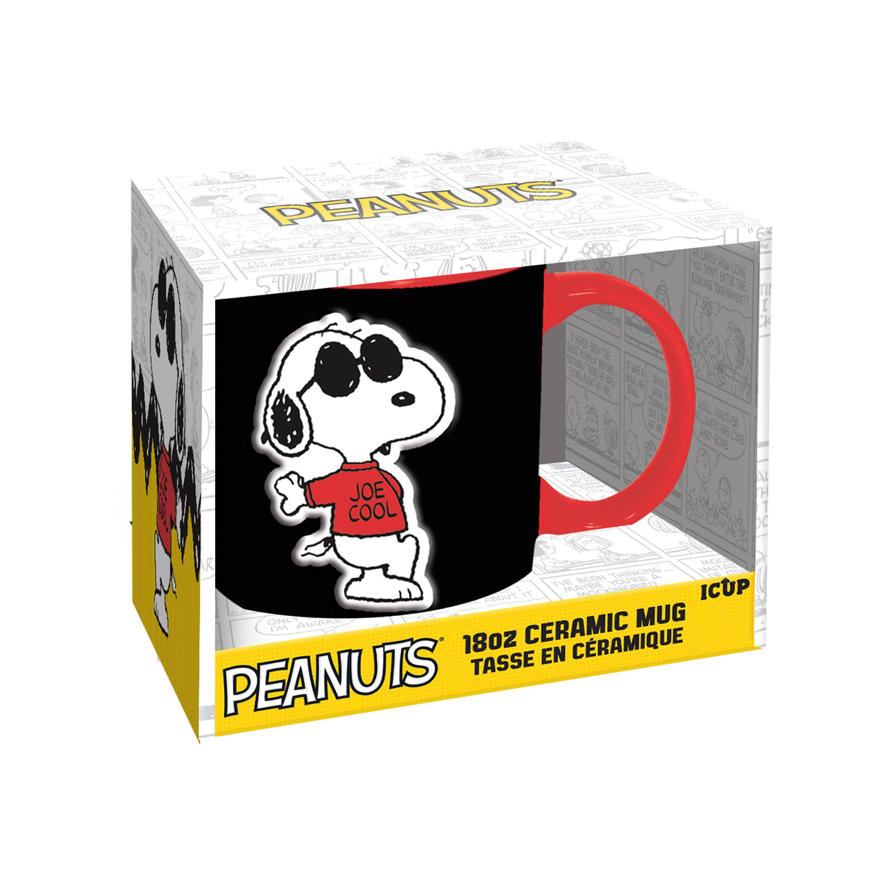 Peanuts Joe Cool Embossed Mug (18oz / Boxed) – 4 PC PPK ($7.95 each)