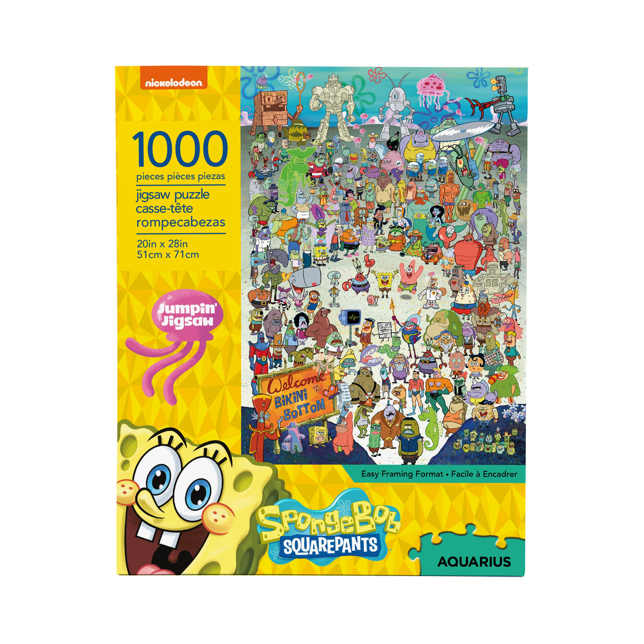SpongeBob SquarePants - Cast 1000 Piece Jigsaw Puzzle – 3 PC PPK