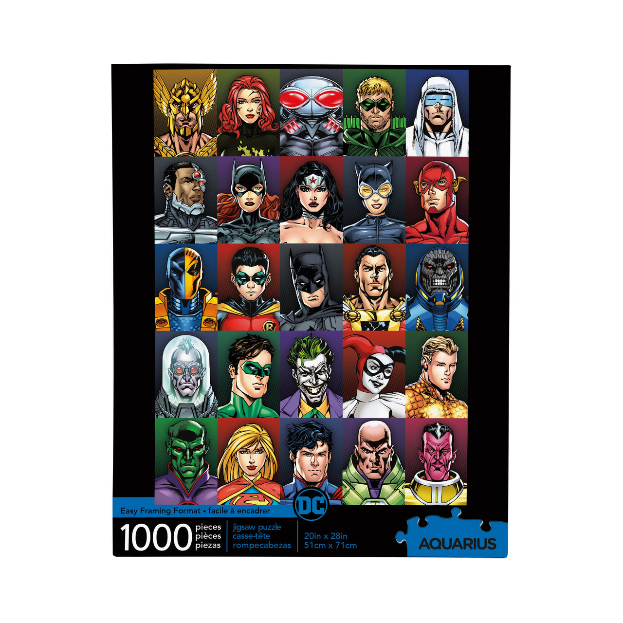 DC Faces 1000 Piece Jigsaw Puzzle – 3 PC PPK