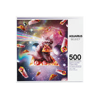 Thumbnail for Random Galaxy Cat Pizza 500 Piece Jigsaw Puzzle – 3 PC PPK