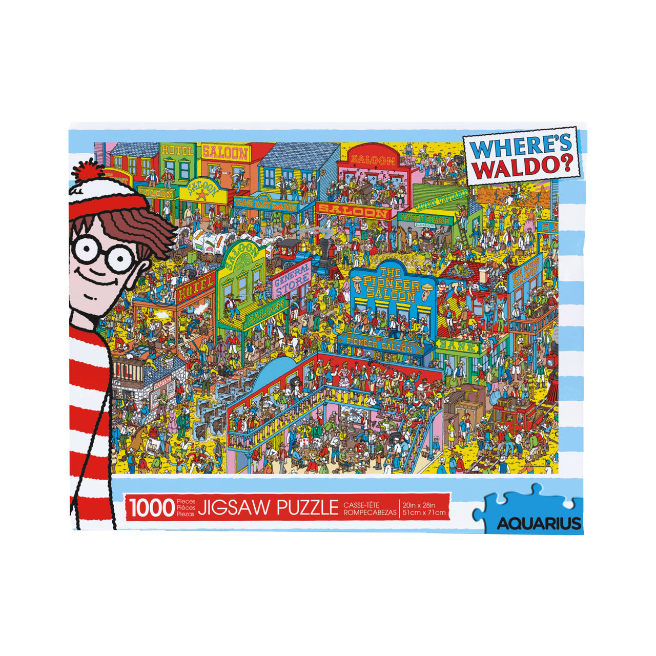 Where's Waldo Wild Wild West 1000 Piece Jigsaw Puzzle – 3 PC PPK