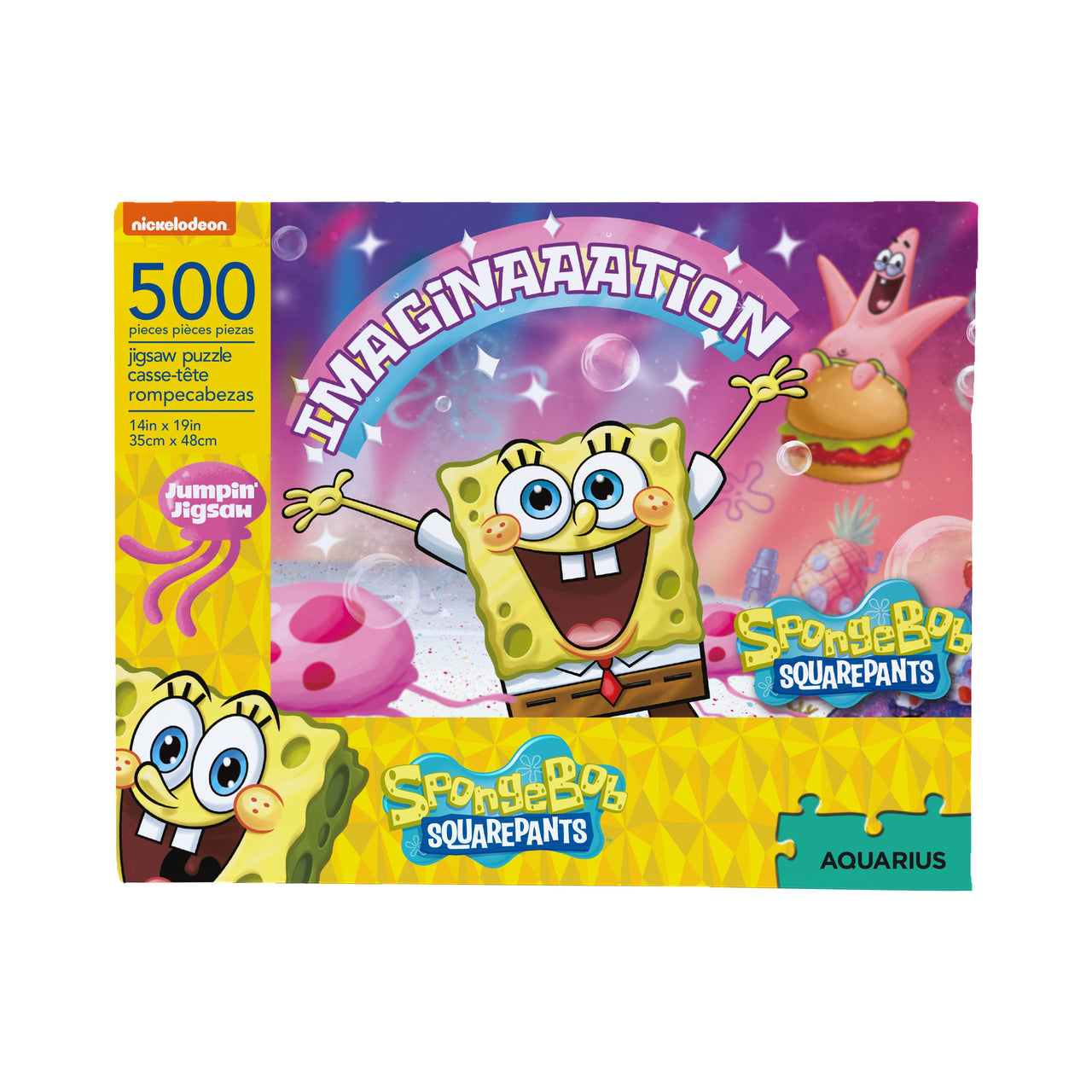 SpongeBob SquarePants Imagination 500 Piece Jigsaw Puzzle – 3 PC PPK