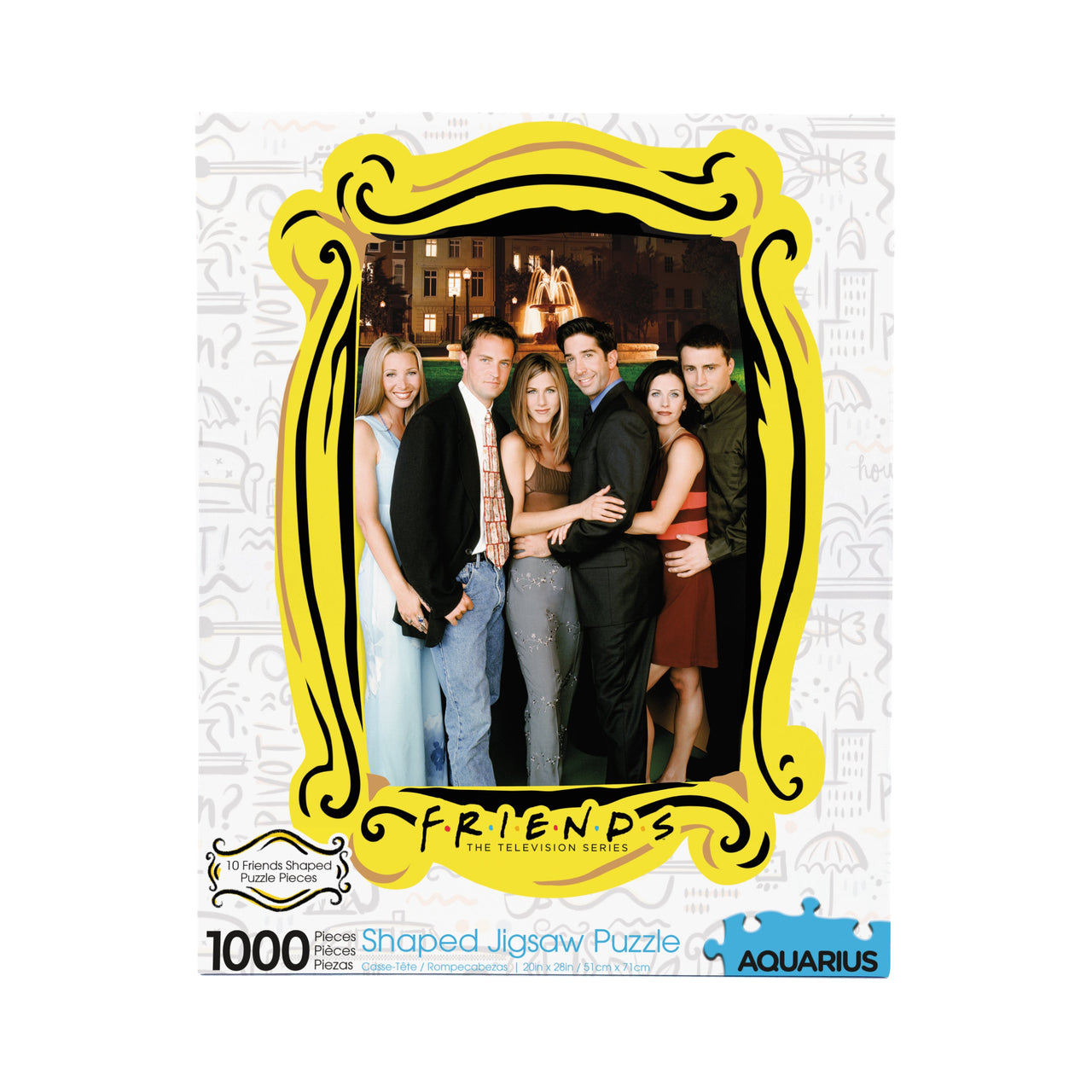 Friends Water Fountain Die cut 1000 Piece Jigsaw Puzzle – 3 PC PPK