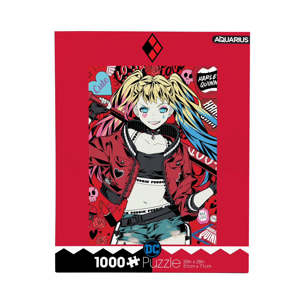 DC Comics Harley Quinn Puddin' 1000 Piece Jigsaw Puzzle – 3 PC PPK