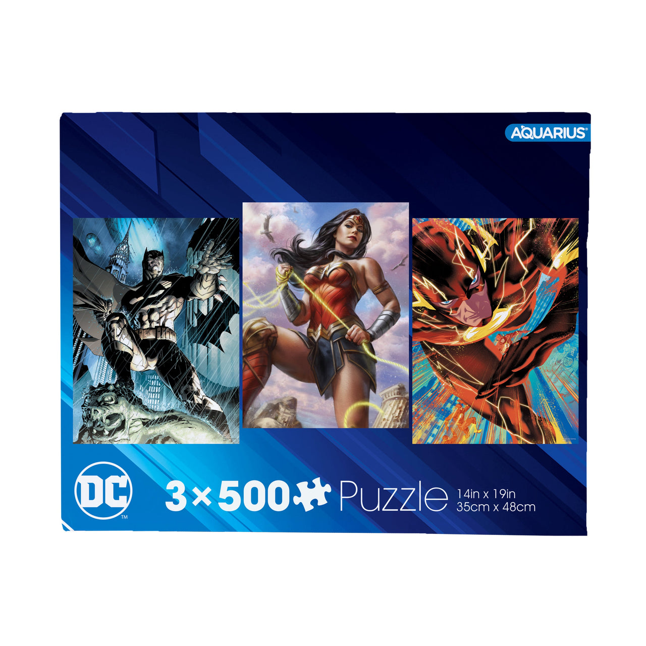 DC Comics 3 x 500 Piece Jigsaw Puzzle Set – 3 PC PPK ($13.25 each)