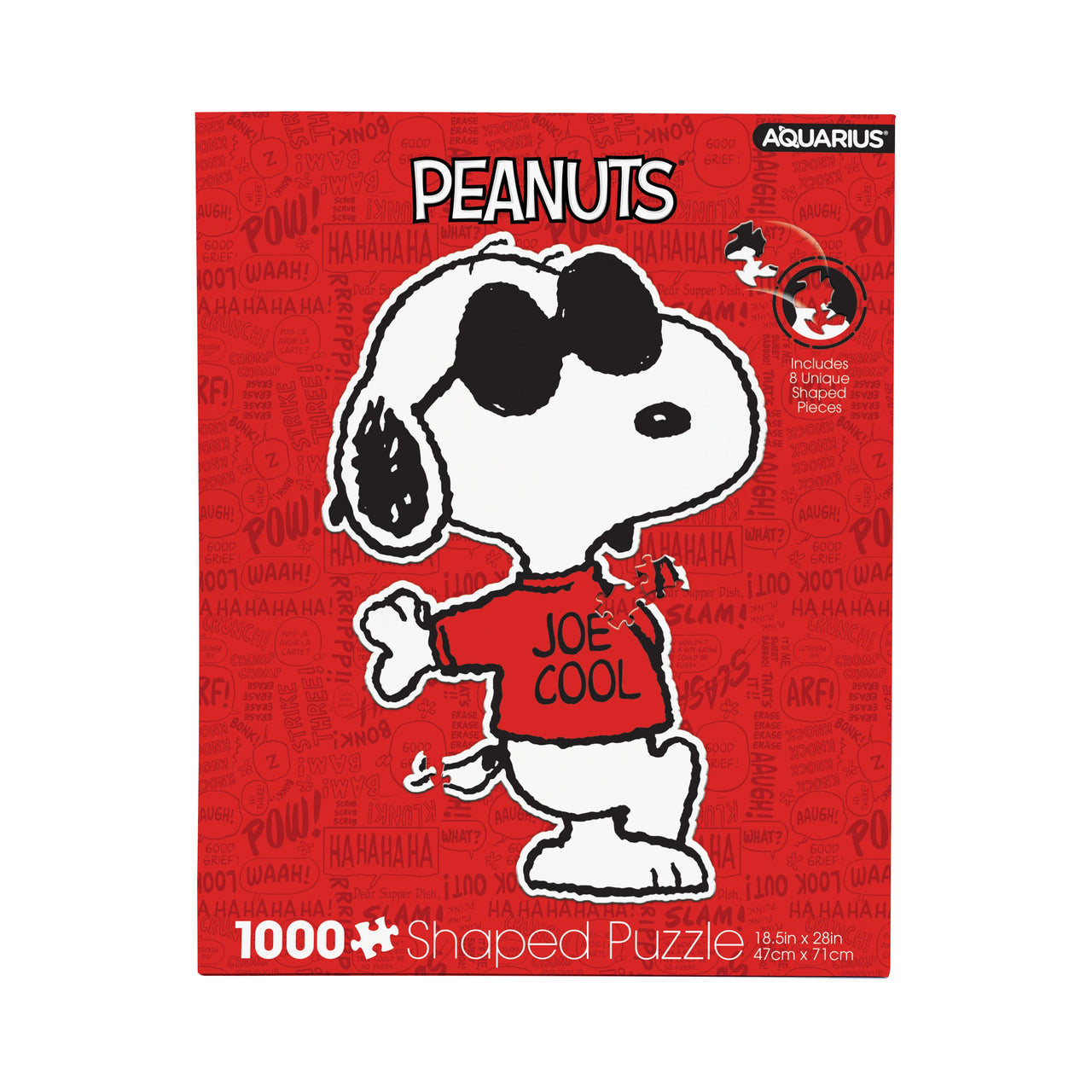 Peanuts Joe Cool Shaped 1000 Piece Jigsaw Puzzles – 3 PC PPK