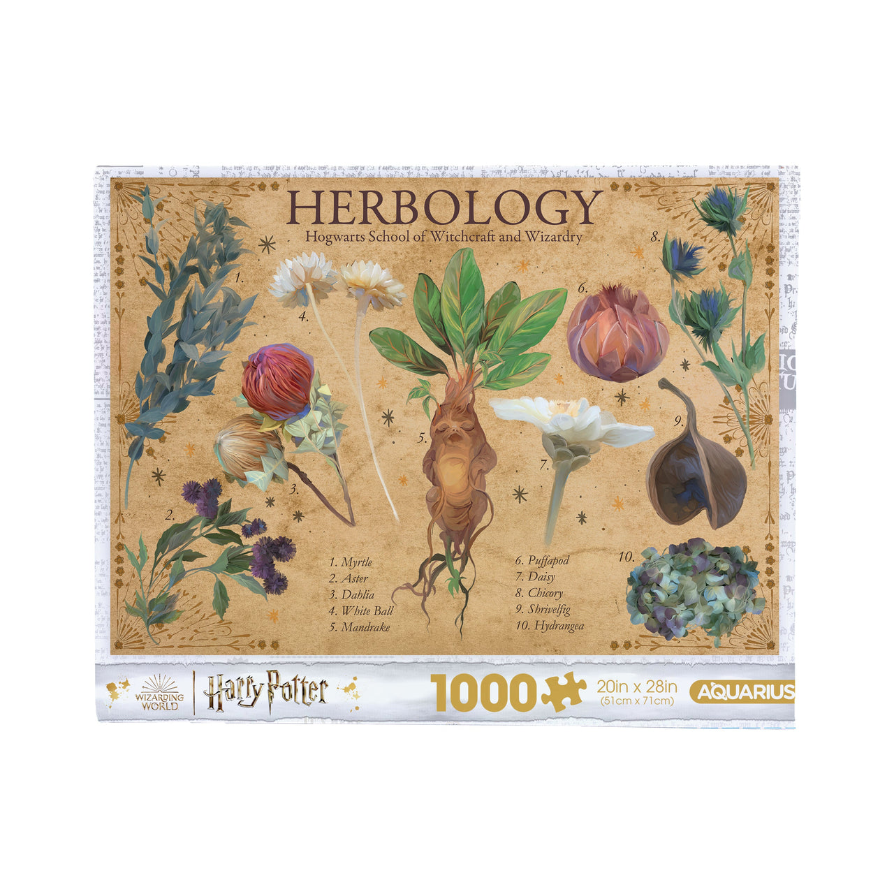 Harry Potter Herbology 1000 Piece Jigsaw Puzzle – 3 PC PPK