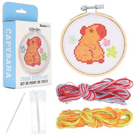 Thumbnail for Capybara Cross Stitch Embroidery Kit – 6 PC PPK ($5.30 each)