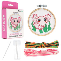 Thumbnail for Axolotl Cross Stitch Embroidery Kit – 6 PC PPK ($5.30 each)