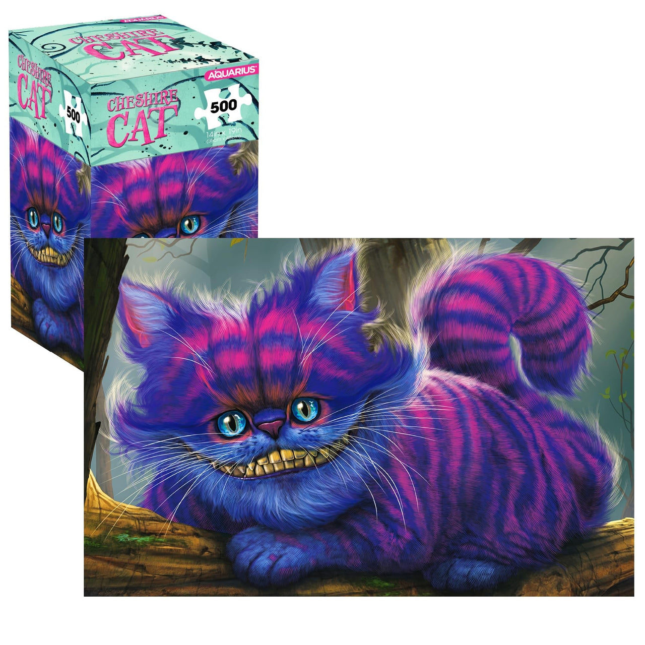 Cheshire Cat 500 Piece Jigsaw Puzzle (Vertical Box) – 3 PC PPK ($7.95 each)