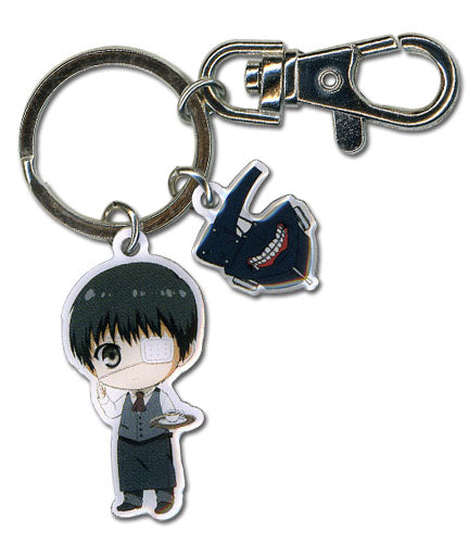 TOKYO GHOUL- SD KANEKI & MASK METAL KEYCHAIN