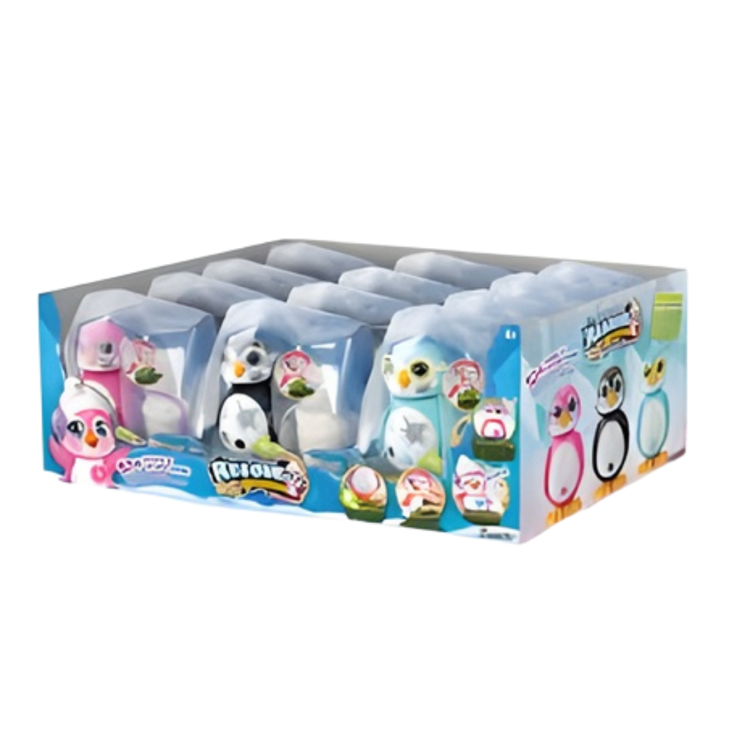 Rescue Mini Penguin Interactive Toy Assortment (Black, Blue & Pink)