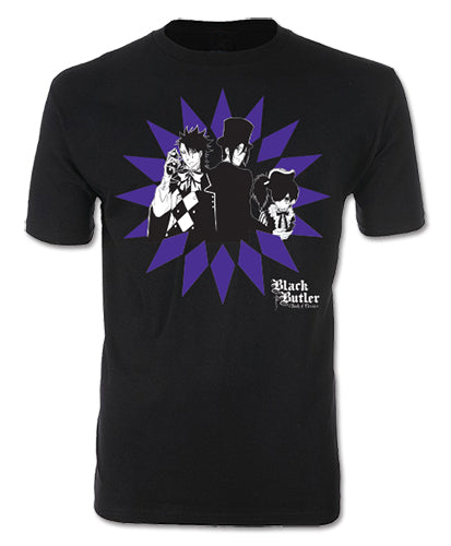 BLACK BUTLER BOOK OF CIRCUS - SEBASTIAN CIEL & JOKER MEN'S SCREEN PRINT T-SHIRT