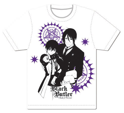 BLACK BUTLER BOOK OF CIRCUS - SEBASTIAN AND CIEL MEN SCREEN PRINT T-SHIRT