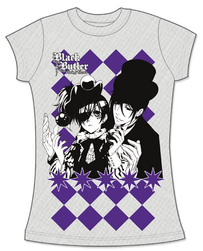 BLACK BUTLER BOOK OF CIRCUS - SEBASTIAN AND CIEL JRS SCREEN PRINT T-SHIRT