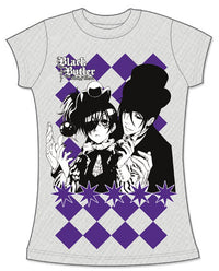 Thumbnail for BLACK BUTLER BOOK OF CIRCUS - SEBASTIAN AND CIEL JRS SCREEN PRINT T-SHIRT