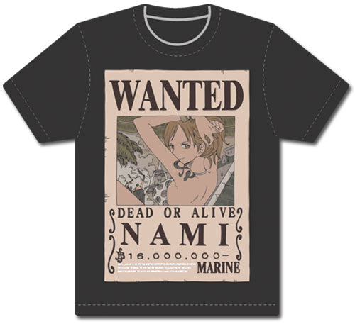 ONE PIECE- WANTED NAMI MENS SCREEN PRINT T-SHIRT