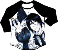 Thumbnail for BLACK BUTLER 2 - CIEL AND SEBASTIAN- 3/4TH SUBLIMATION LONG SLEEVE RAGLAN