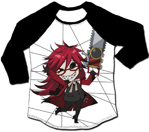 BLACK BUTLER - SD GRELL- 3/4TH SUBLIMATION LONG SLEEVE RAGLAN