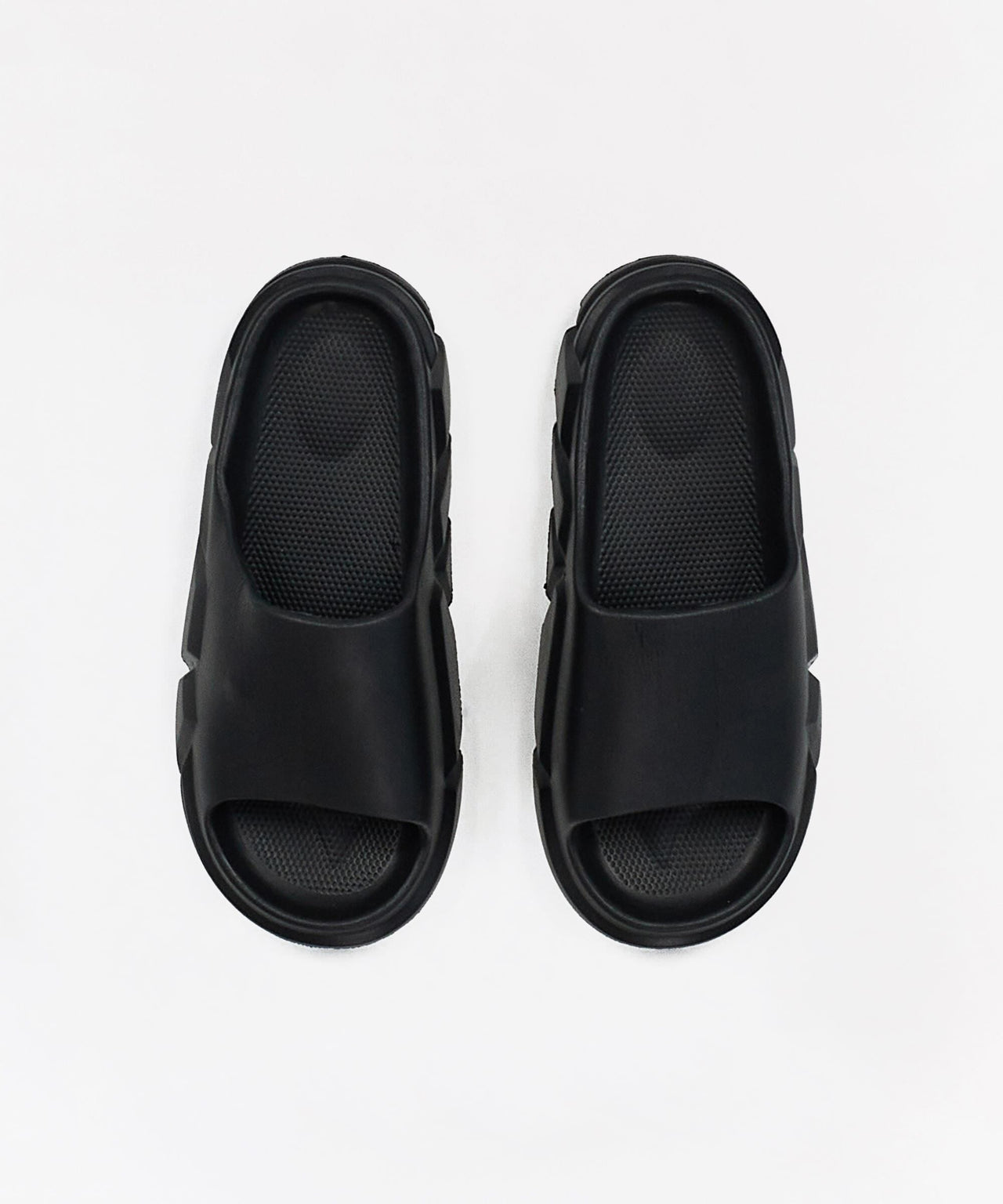 Sculpted Solid Slides - Black
