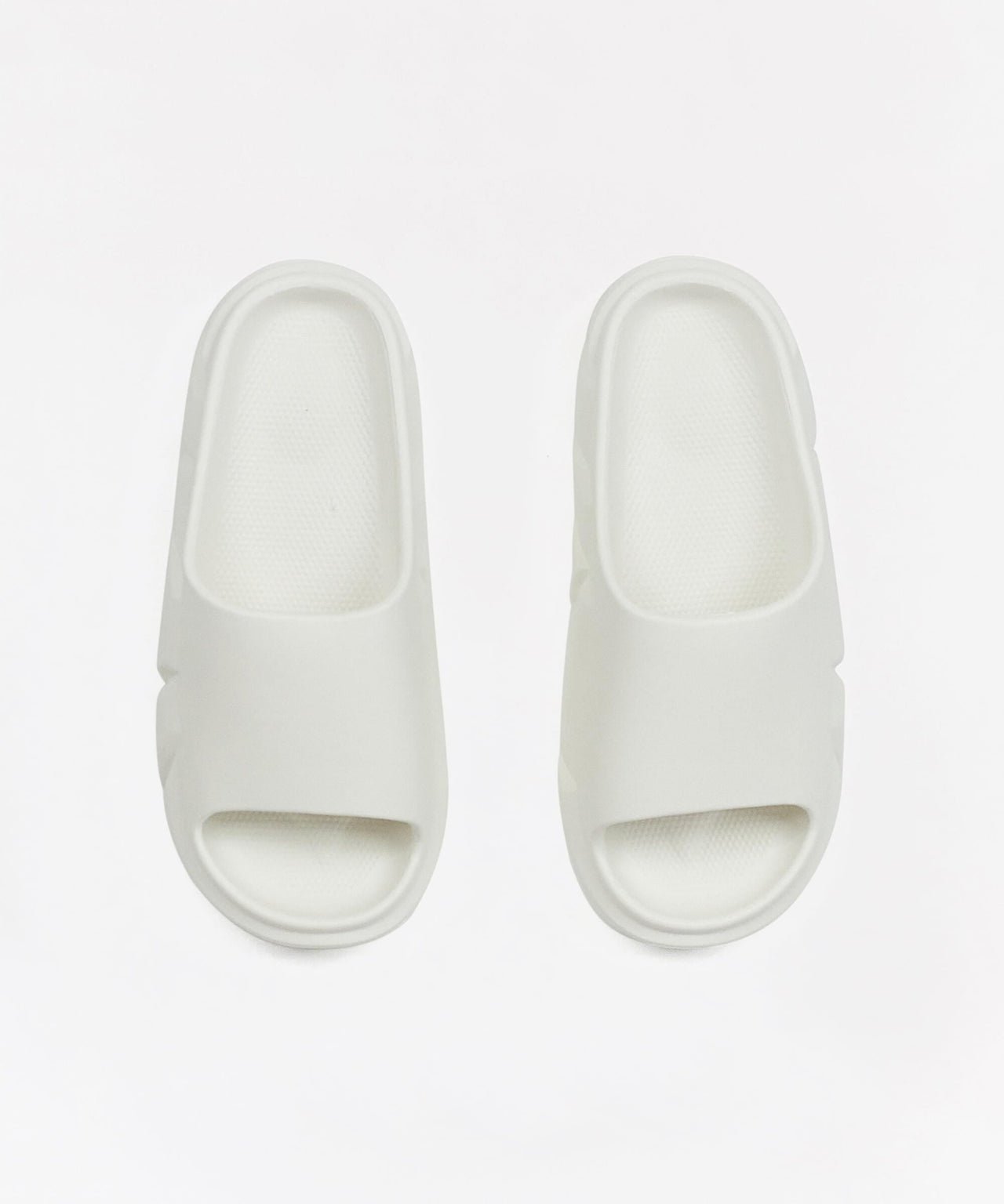 Sculpted Solid Slides - White