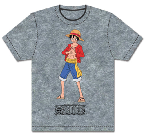 ONE PIECE- LUFFY READY MENS  SCREENED T-SHIRT