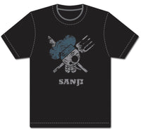 Thumbnail for ONE PIECE- SANJI PIRATE FLAG DISTRESSED MENS SCREEN PRINT T-SHIRT