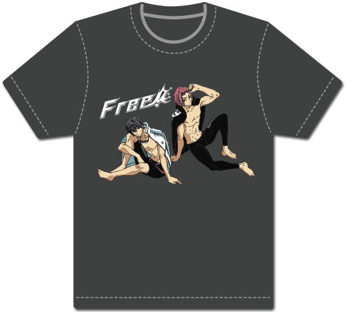 FREE!- HARUKA AND REI MENS SCREEN PRINT T-SHIRT