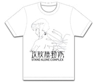 Thumbnail for GHOST IN THE SHELL- MOKOTO OUTLINE MEN SCREEN PRINT T-SHIRT