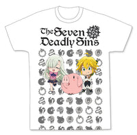 Thumbnail for THE SEVEN DEADLY SINS- SD MELIODAS, ELIZABETH & HAWK MEN SUBLIMATION MEN T-SHIRT