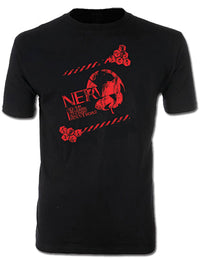Thumbnail for EVANGELION NEW MOVIE - NERV LOGO DISTRESS MENS T-SHIRT