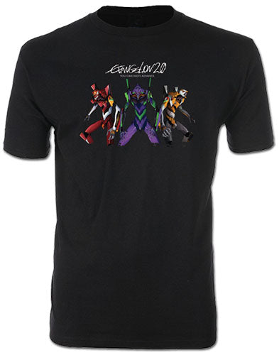 EVANGELION NEW MOVIE - EVA00, EVA01, EVA02, MENS SCREEN PRINT T-SHIRT