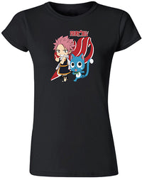 Thumbnail for FAIRY TAIL- SD NATSU AND HAPPY JRS T-SHIRT