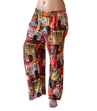 Thumbnail for Waist down photo of model wearing Bourbons Of Kentucky pajama lounge pants front view (white background)