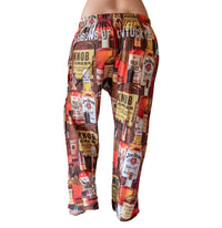Thumbnail for Waist down photo of model wearing Bourbons Of Kentucky pajama lounge pants back view (white background)