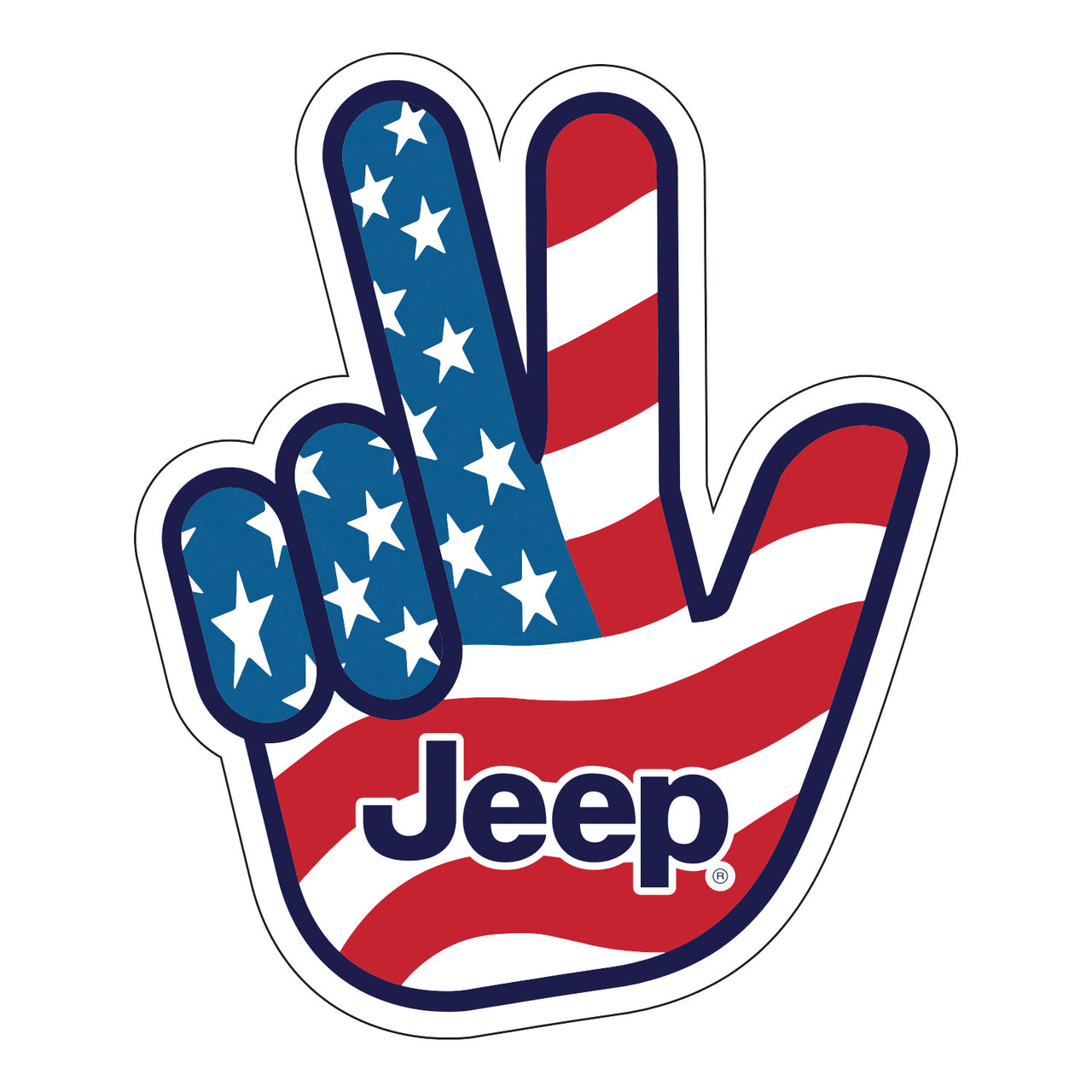 Jeep USA Wave Sticker- 25 PC PPK - $2.00 each