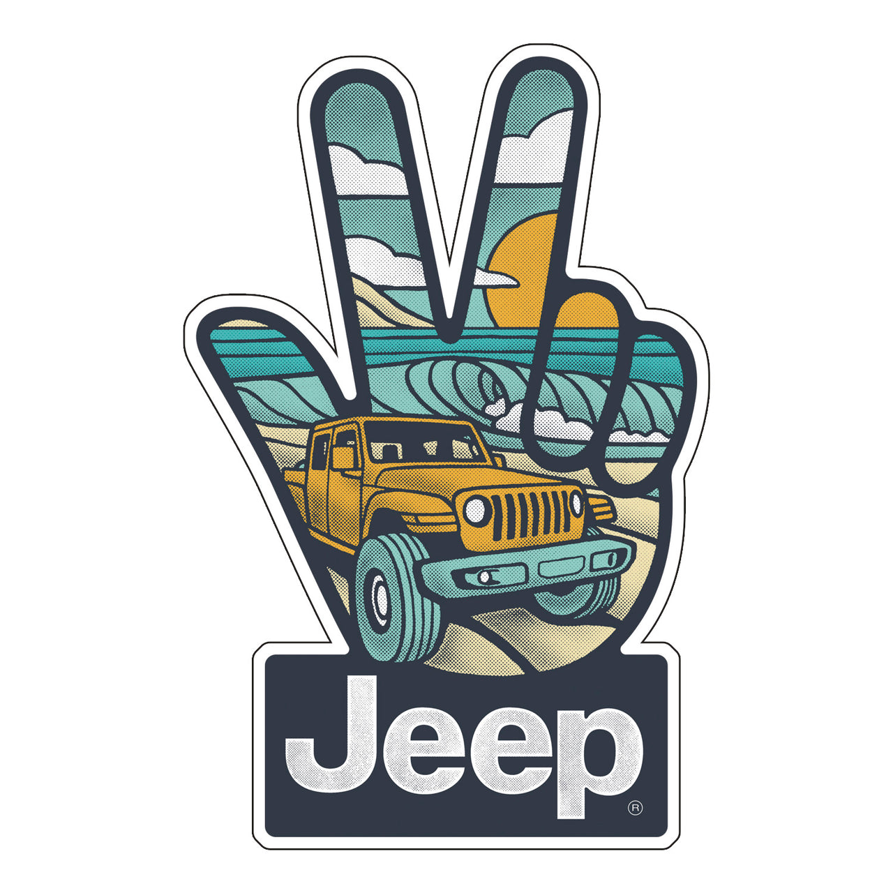 Jeep Catch A Wave Sticker- 25 PC PPK - $2.00 each