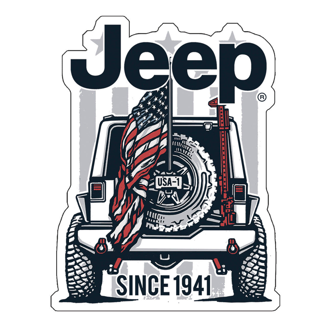 Jeep USA 1 Sticker- 25 PC PPK - $2.00 each