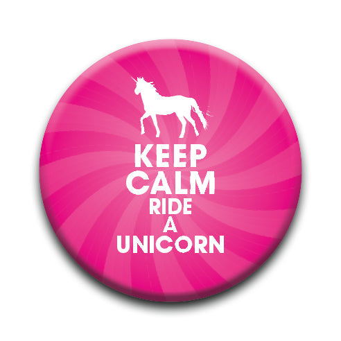 Unicorns - Keep Calm Round Pinback Button (1.25") – 6 PC PPK