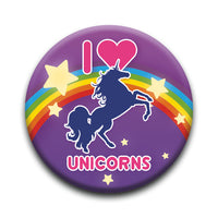 Thumbnail for Unicorns - I Love Unicorns Round Pinback Button (1.25