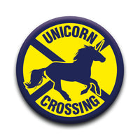 Thumbnail for Unicorns - Crossing Round Pinback Button (1.25