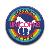 Thumbnail for Unicorns - At Play Round Pinback Button (1.25