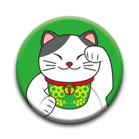 Thumbnail for Lucky Cat - Bib Round Pinback Button (1.25
